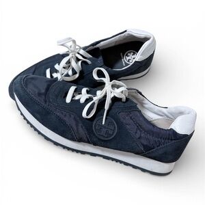 Tory Burch Navy and White Logo Sneaker Trainers